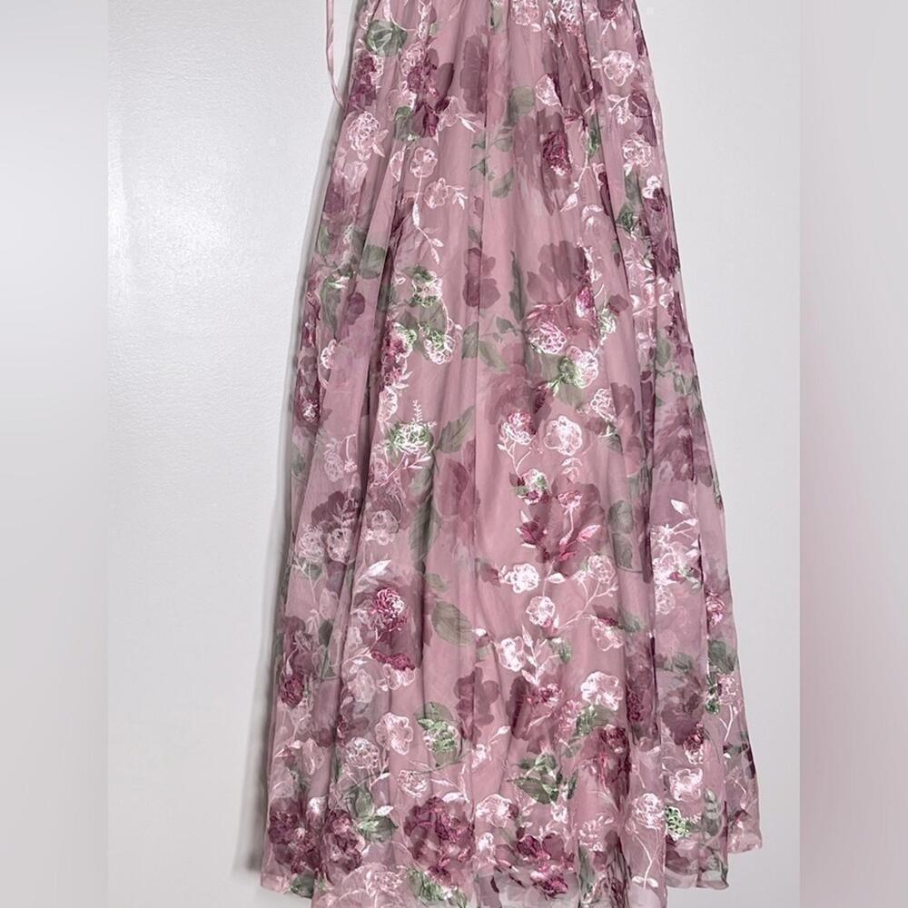 SAY YES TO THE PROMJuniors'Embroidered Floral Lace-Up Gown evening dress 5 dress - Picture 11 of 15